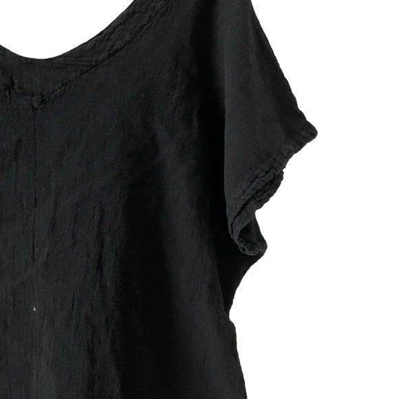 COTTONWAYS 100% Cotton The "Linda" Ruched Cottonways Classic Black Size XS 0 - Picture 3 of 7